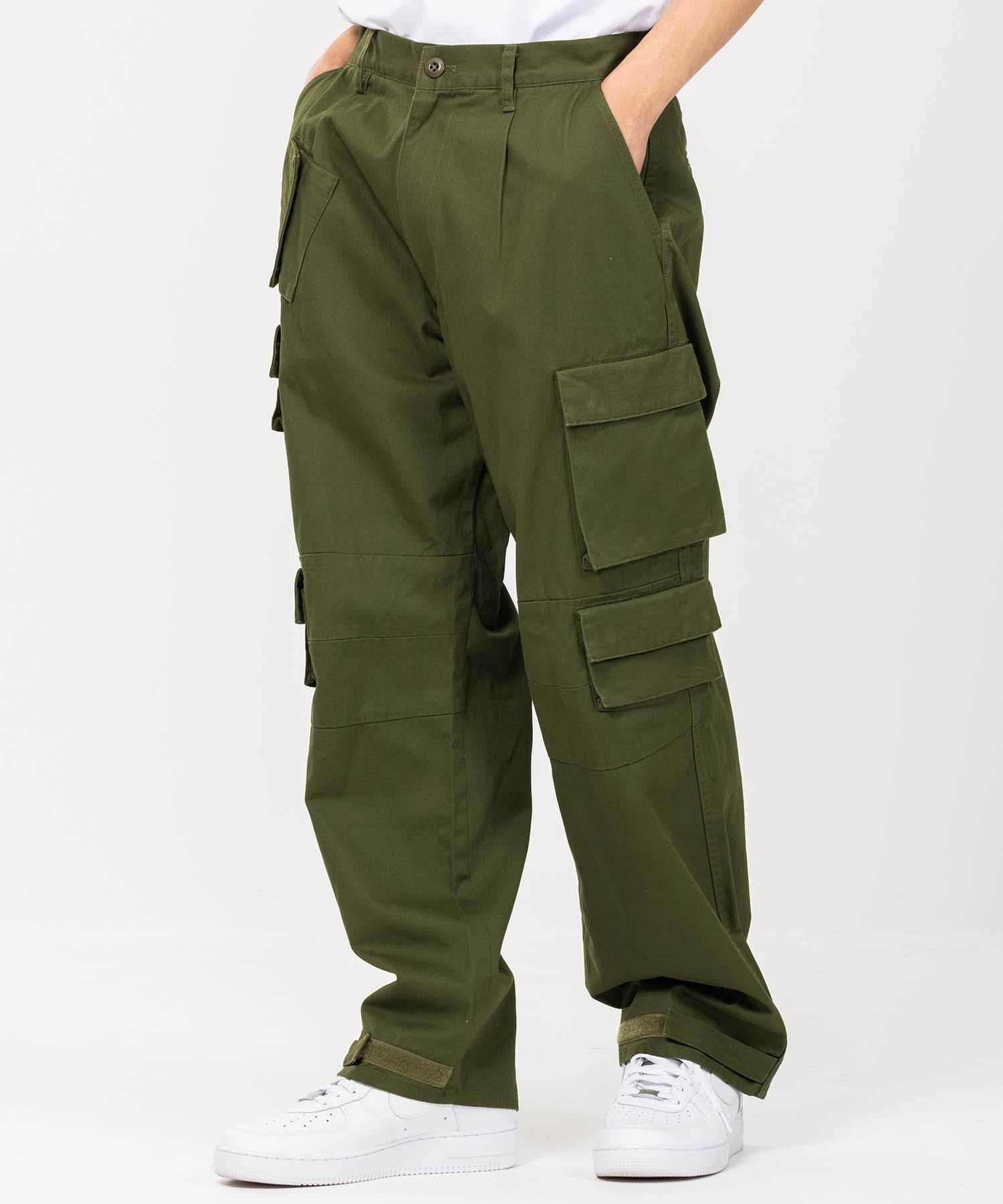 X-Large Double Pocket Military Pantaloni Cotone Tasche