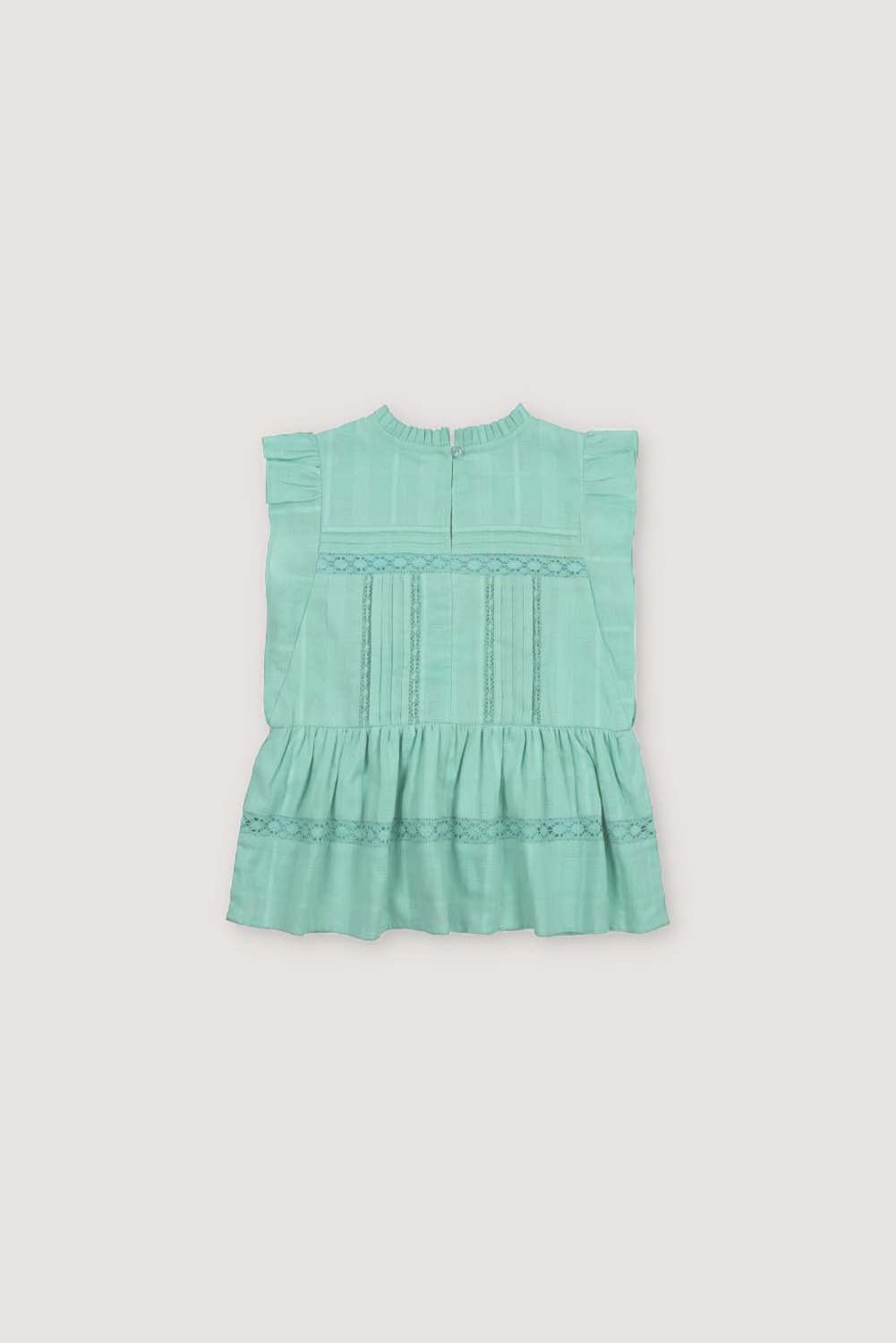 The New Society Corfu Blouse camicetta cotone Jade 6 anni