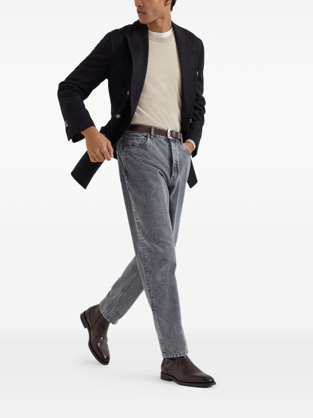 Brunello Cucinelli M2200100 maglia uomo sabbia