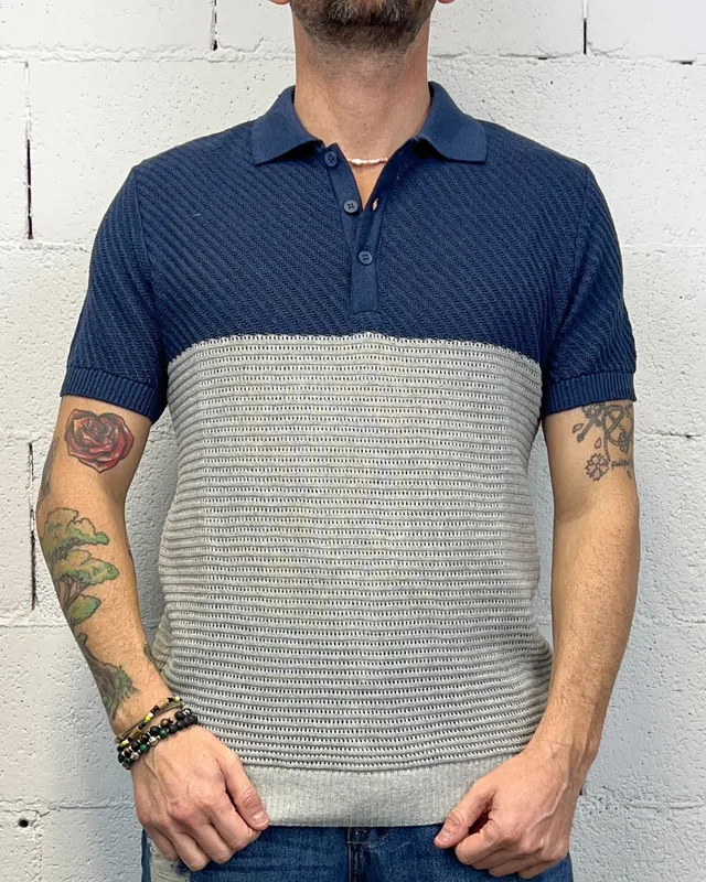 ONLYONE Over-D Color Block polo strutturata
