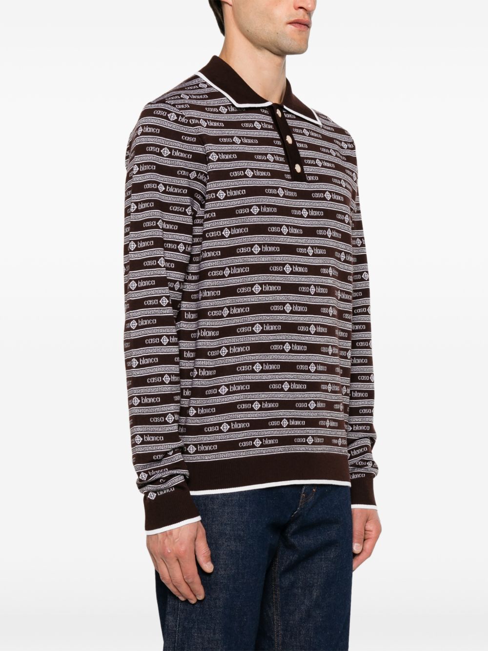 Casablanca M-PF26-KW-729-01 polo marrone uomo