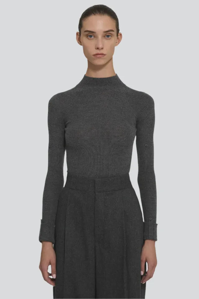 Sa Su Phi Lupetto Coste Maglia Grigio
