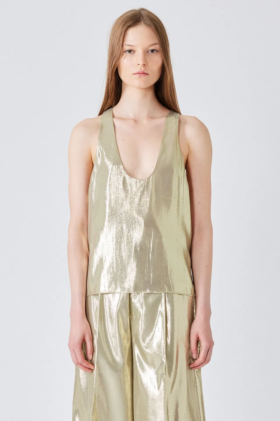 Sa Su Phi canotta lurex oro