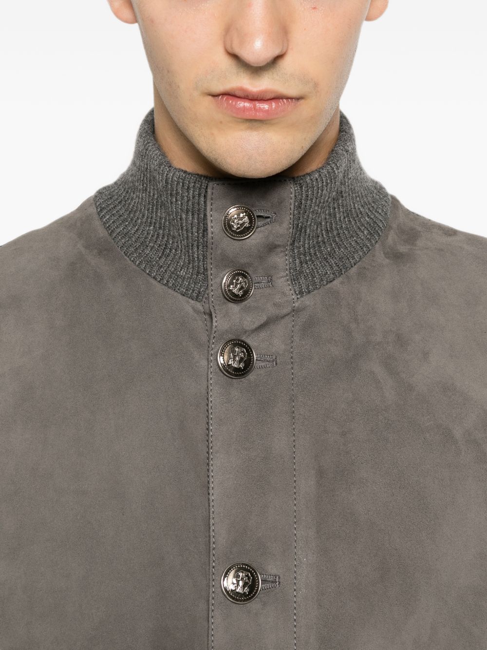Brunello Cucinelli MPCLF1955 bomber acciaio