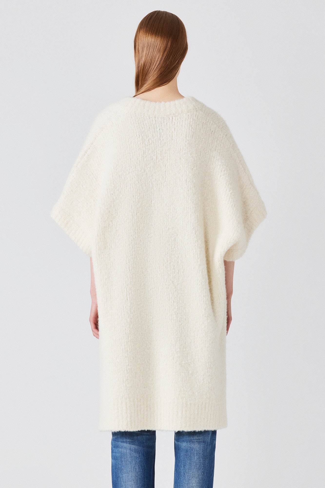 Sa Su Phi Teddy abito maglione scollo V avorio