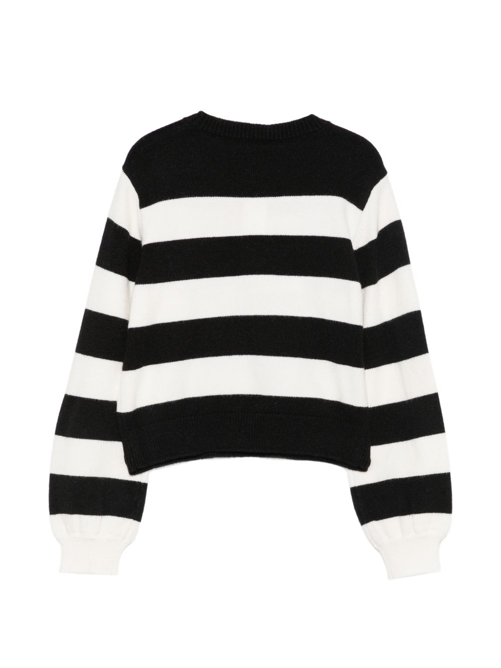 Twinset Girl 262GJ3042 maglia riga nero neve bambina