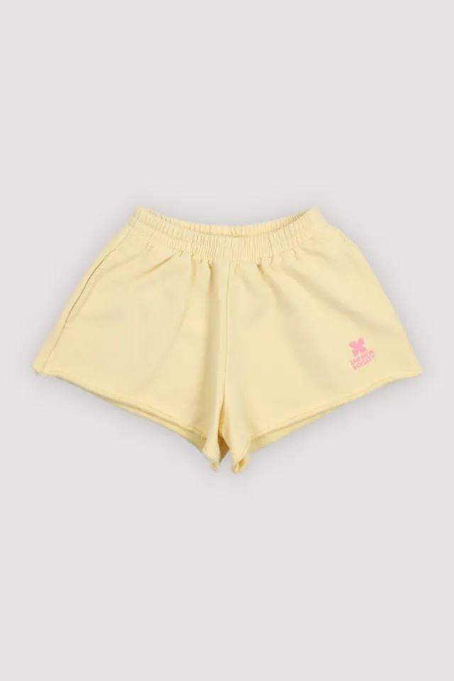 The New Society TNS Logo Soft Lemon shorts 6 anni