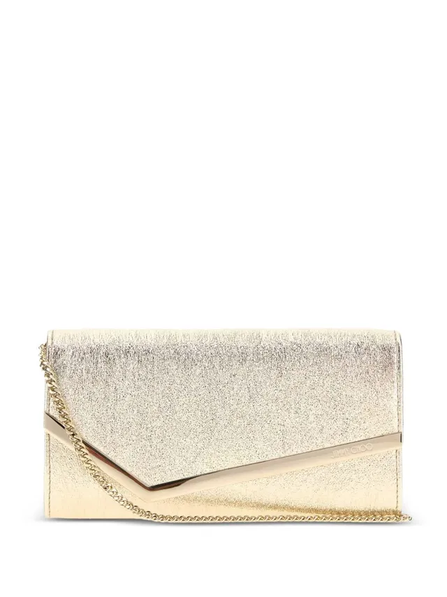 Jimmy Choo Emmie borsa a mano platino oro taglia unica