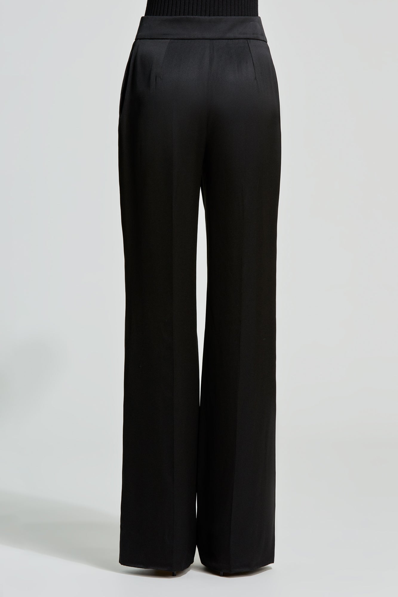 Sa Su Phi pantaloni dritti raso nero