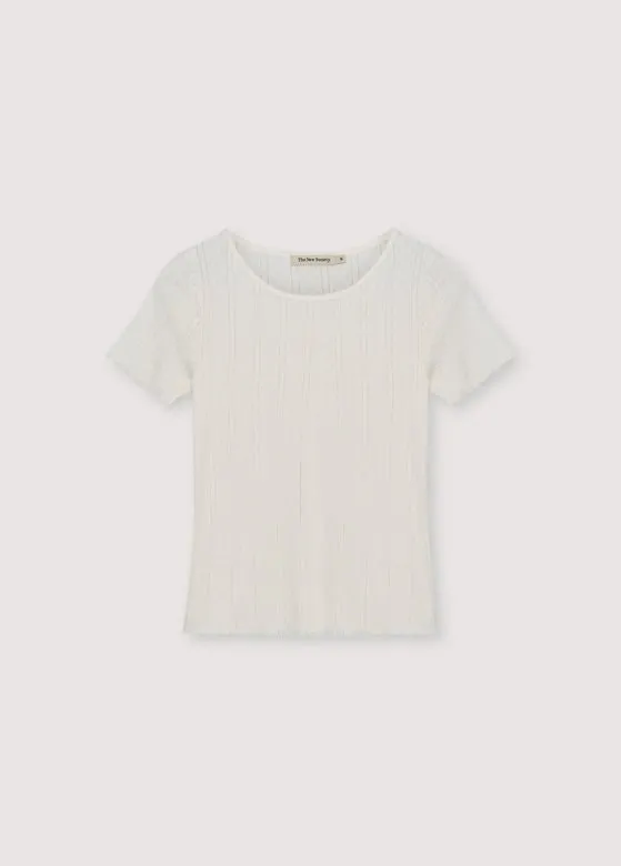 The New Society Romero Teen Tee Pure Cloud maglietta 12 anni bianca