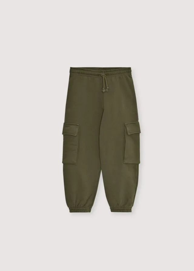 The New Society TNS Logo Cargo Jogger Verde Cotone