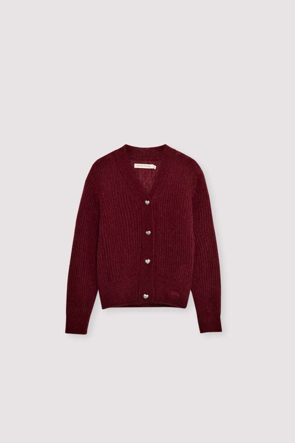 The New Society Lina cardigan bambina mohair Plum Fantasy