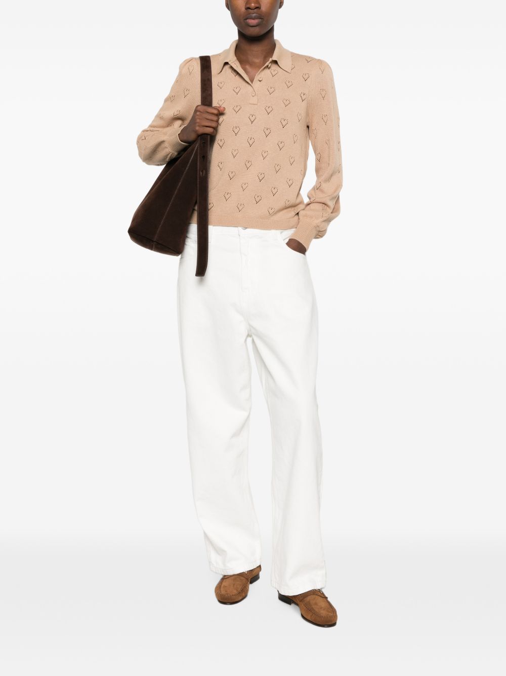 Twinset 262TP3022 polo donna tobacco brown chiaro