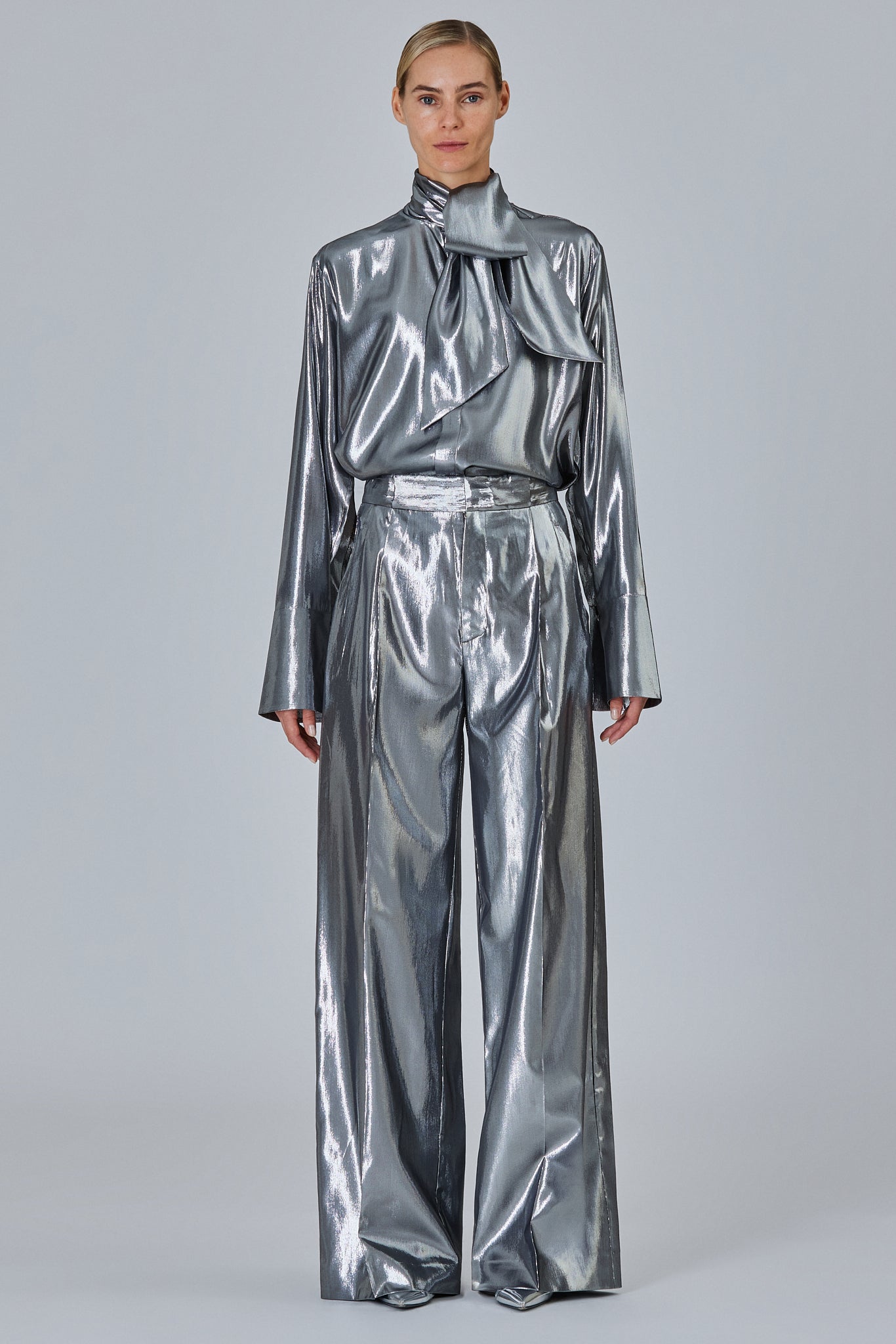 Sa Su Phi Bogart pantaloni larghi in lurex metallizzato