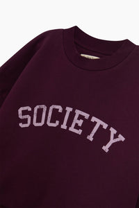 The New Society Lea felpa ragazza bordeaux cotone