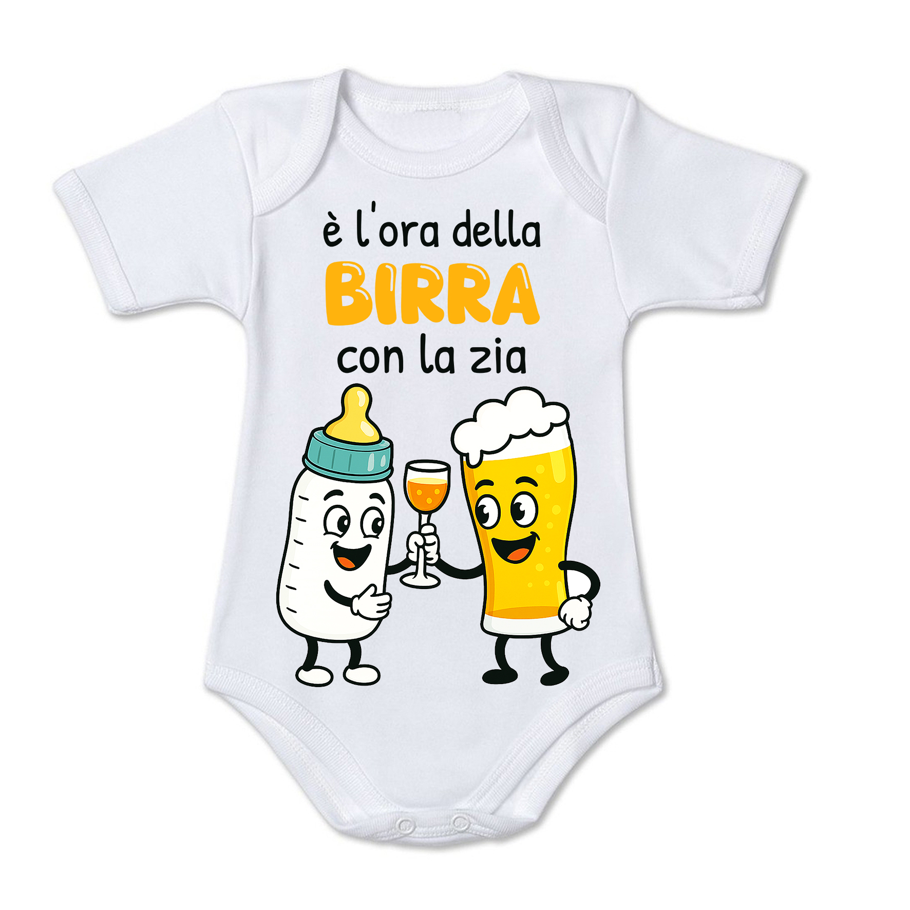 Mr. Gadgets Birre Zii body neonato cotone con scritta