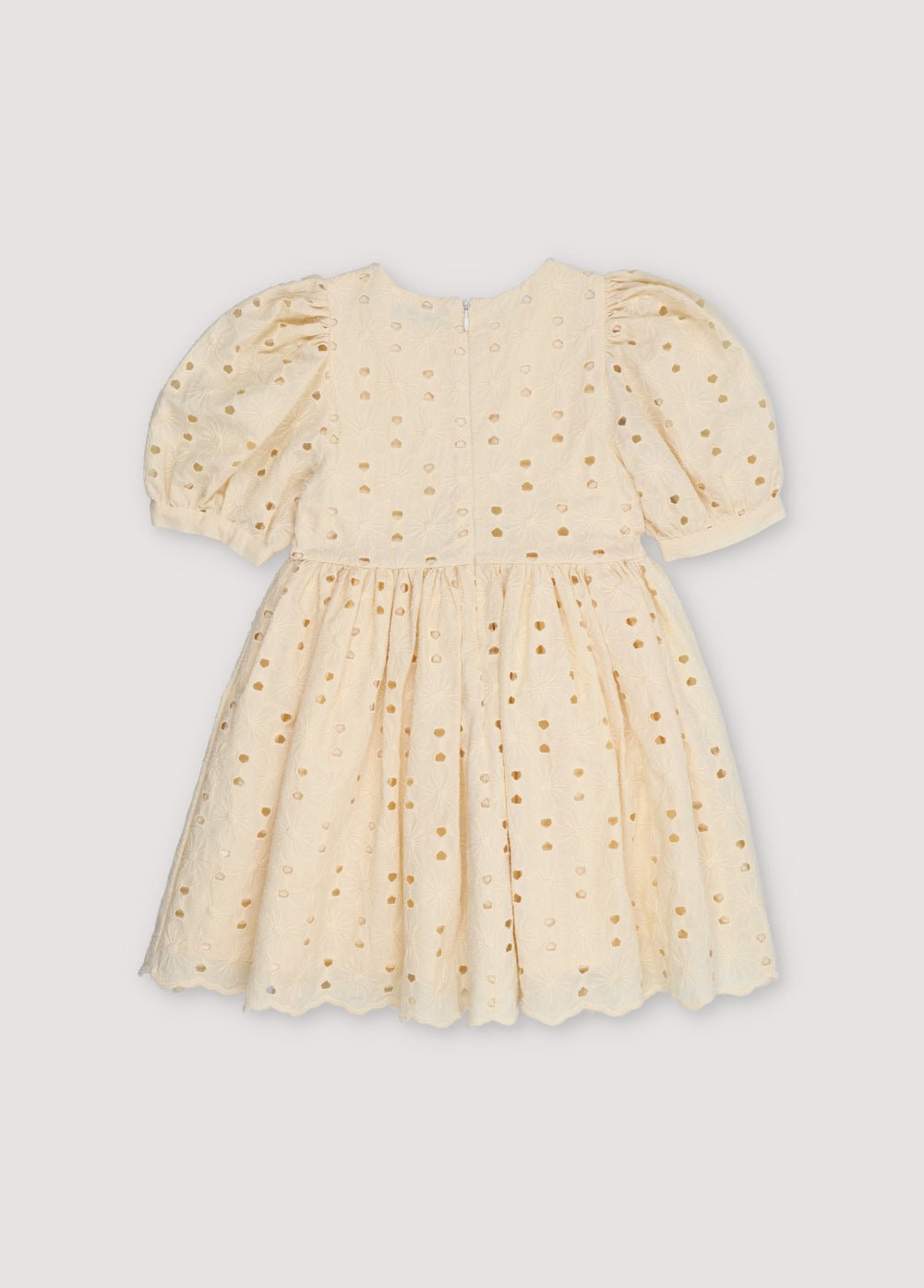 The New Society Creta abito bambina beige ricamato