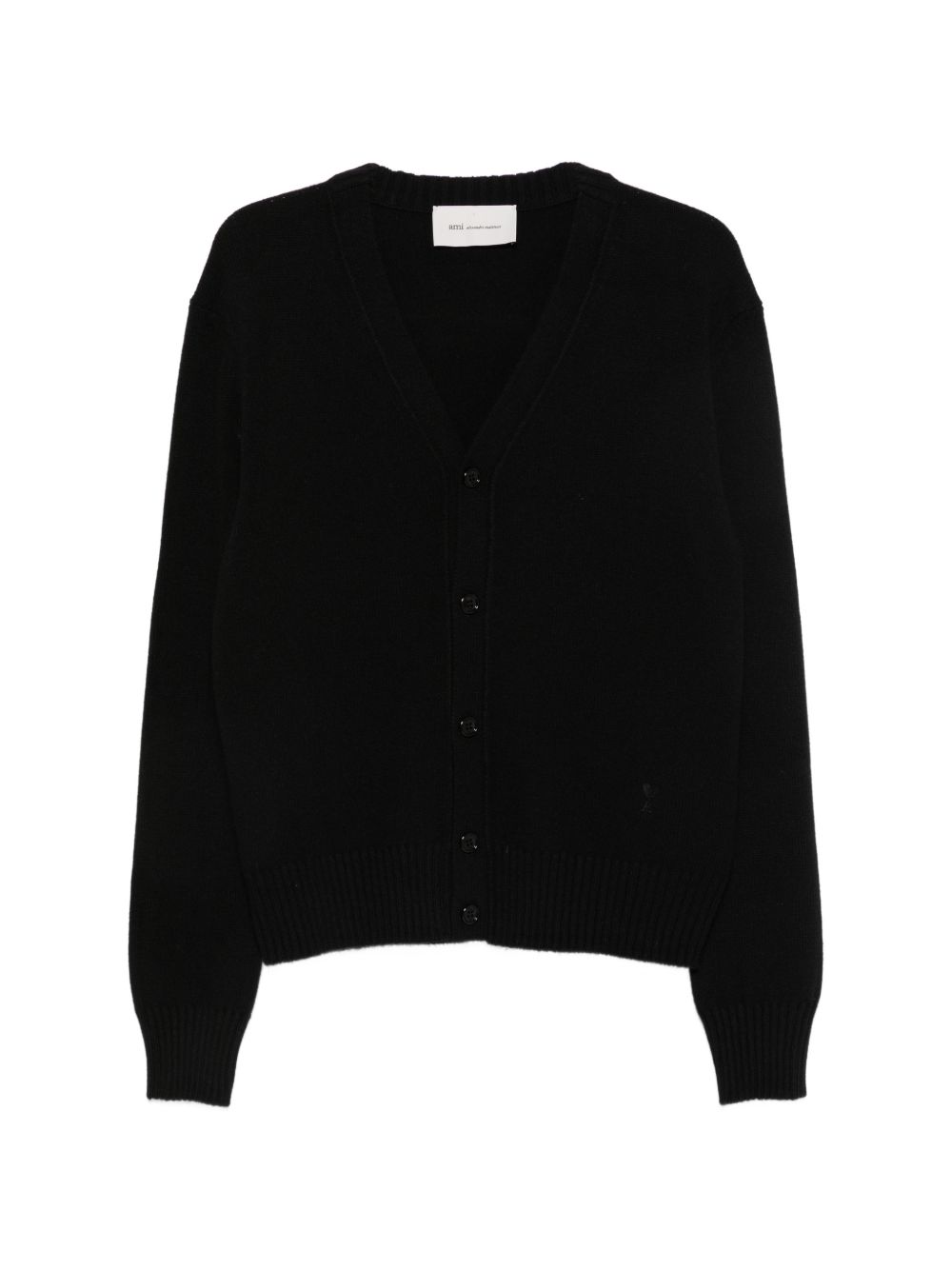 Ami HKC364 cardigan nero uomo essenziale