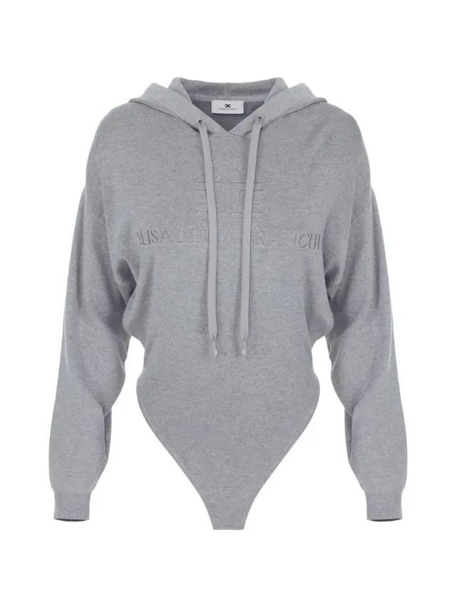 Elisabetta Franchi BK87S66E2 top grigio melange