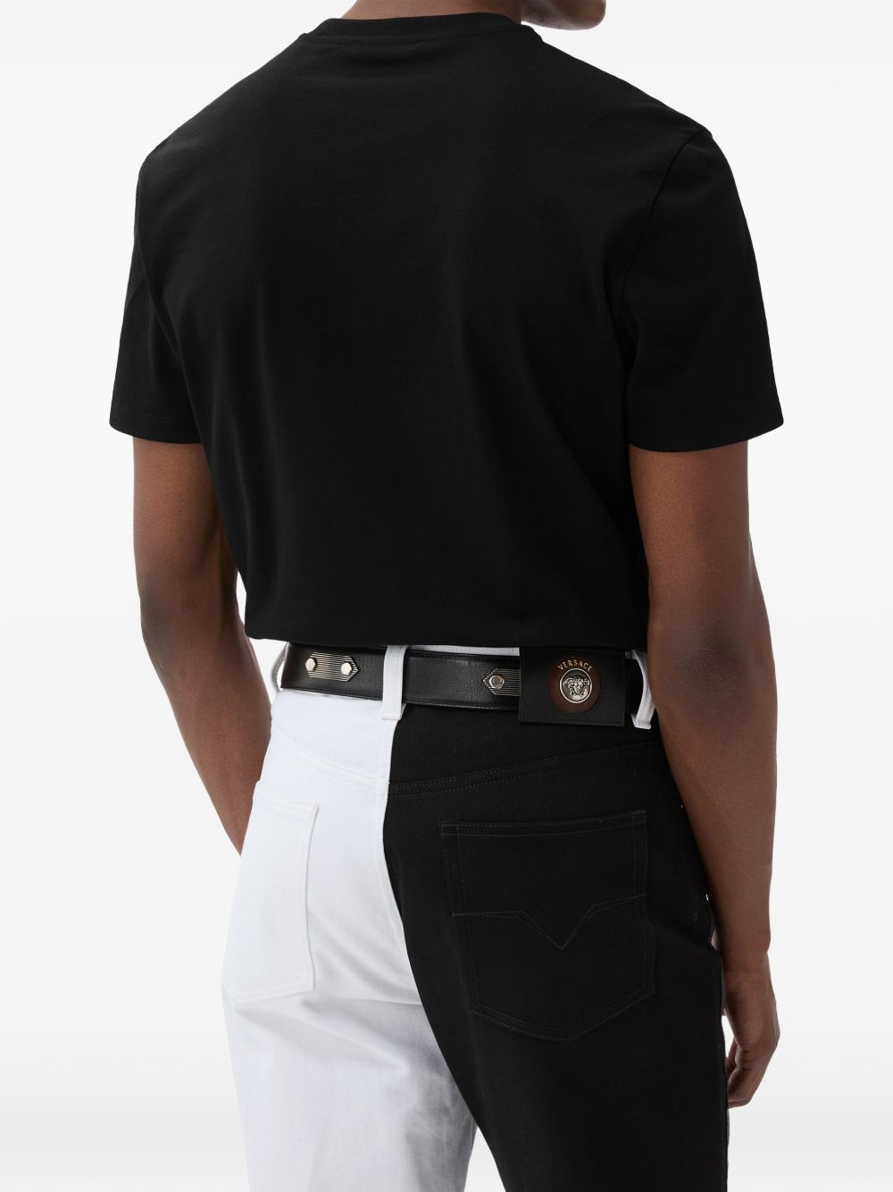 Versace 1026452 t-shirt nera cotone uomo