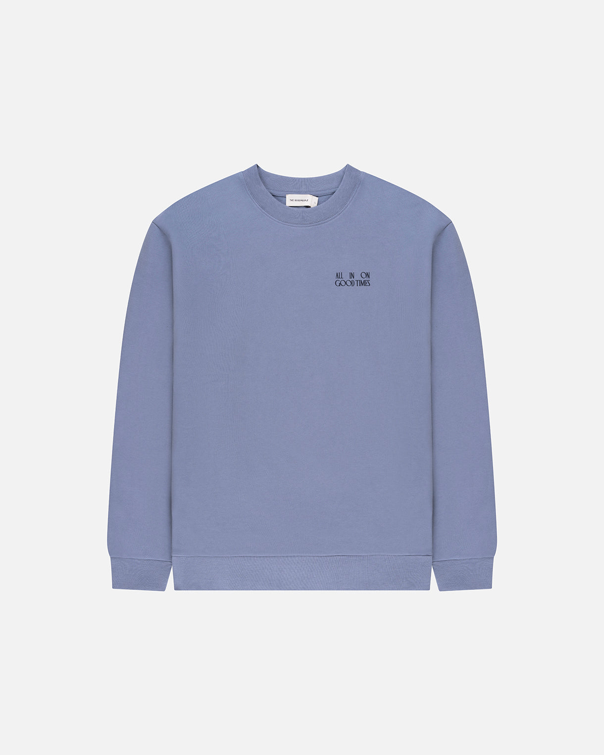 GOODPEOPLE LAX Artwork maglione cotone Denim Blue