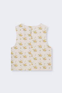 The New Society Mimosa Print top donna denim floreale
