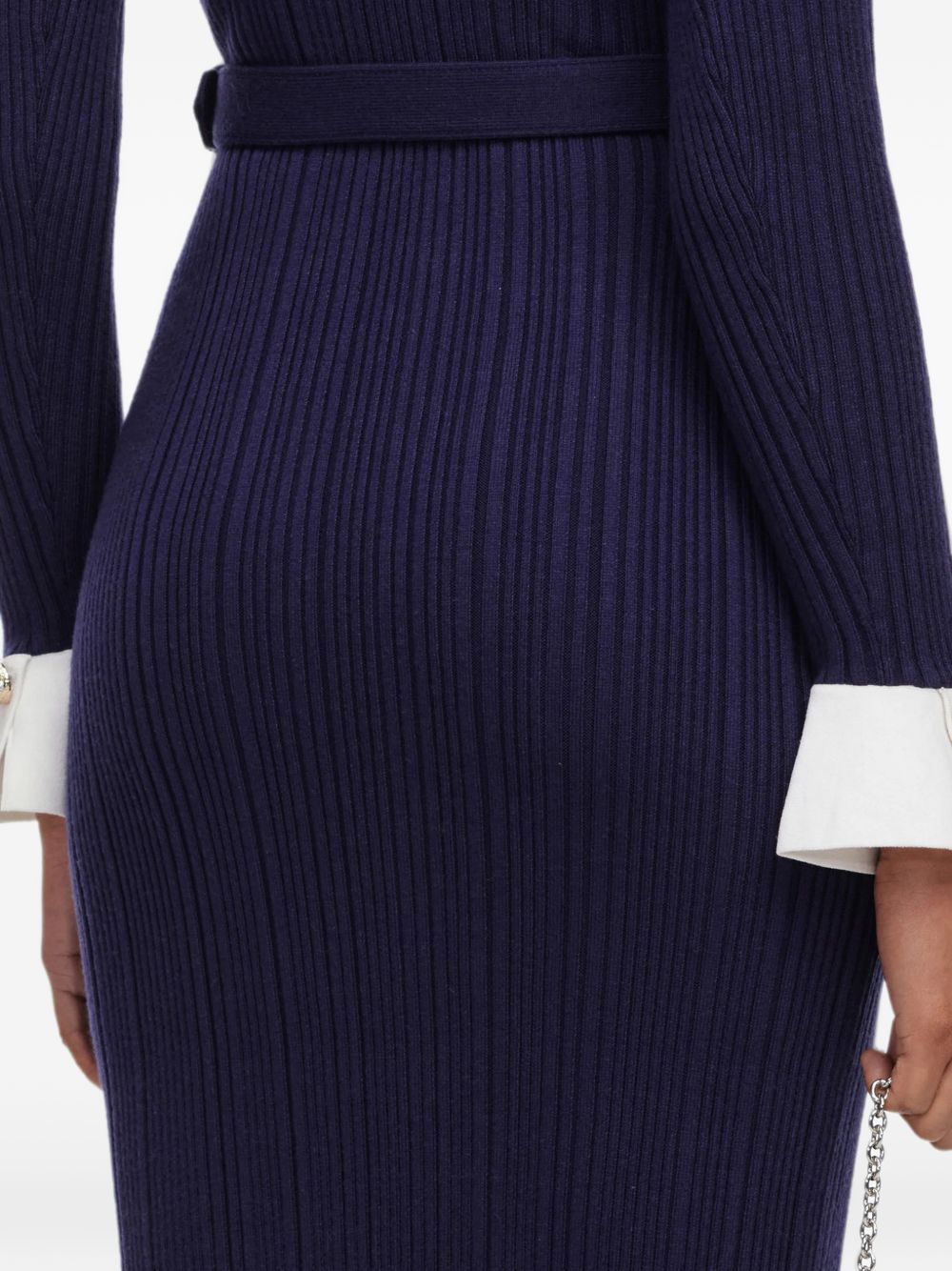 Self-Portrait AW26-101MNNAVY abito midi blu navy donna