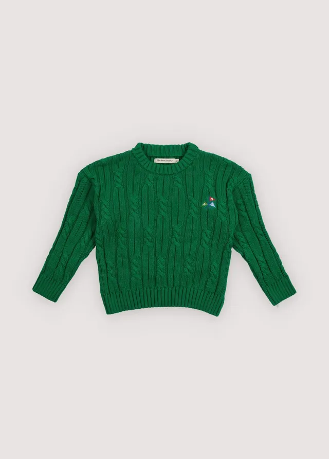 The New Society Bluebell maglione bambino verde 6 anni cotone