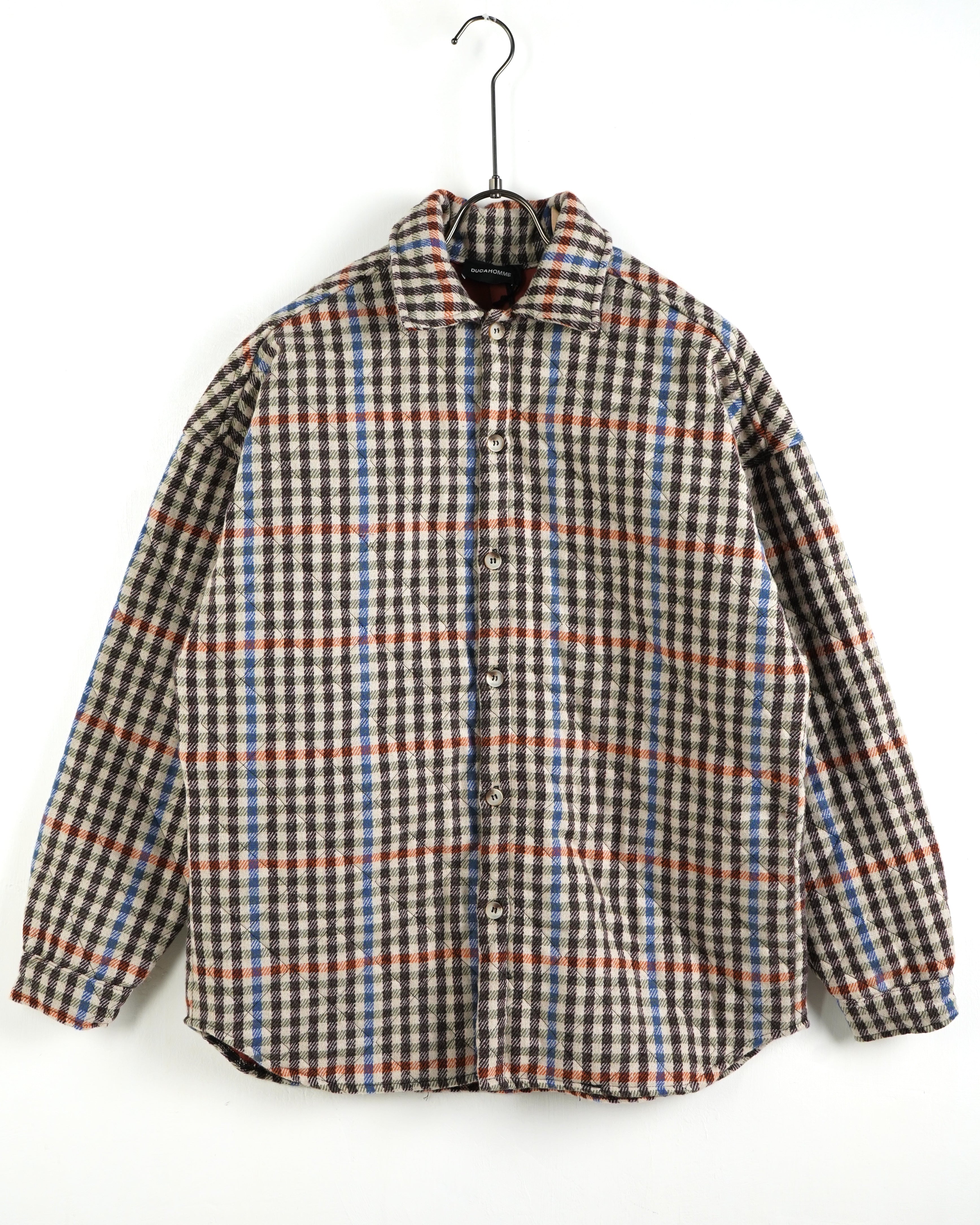 DUCA Check giubbotto camicia oversize marrone quadri