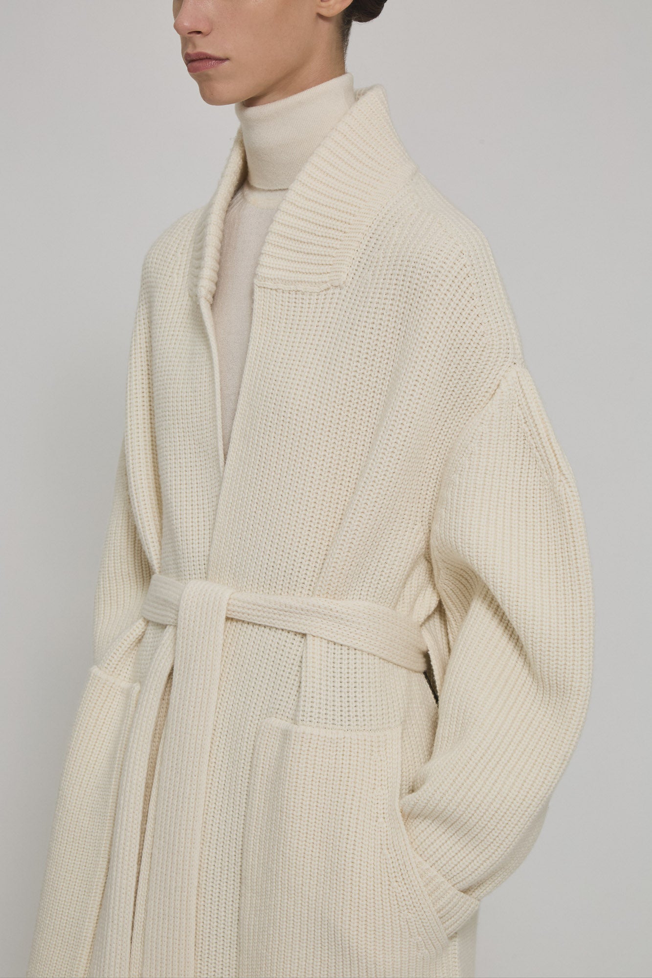 Sa Su Phi Cardigan Lungo avorio misto cashmere
