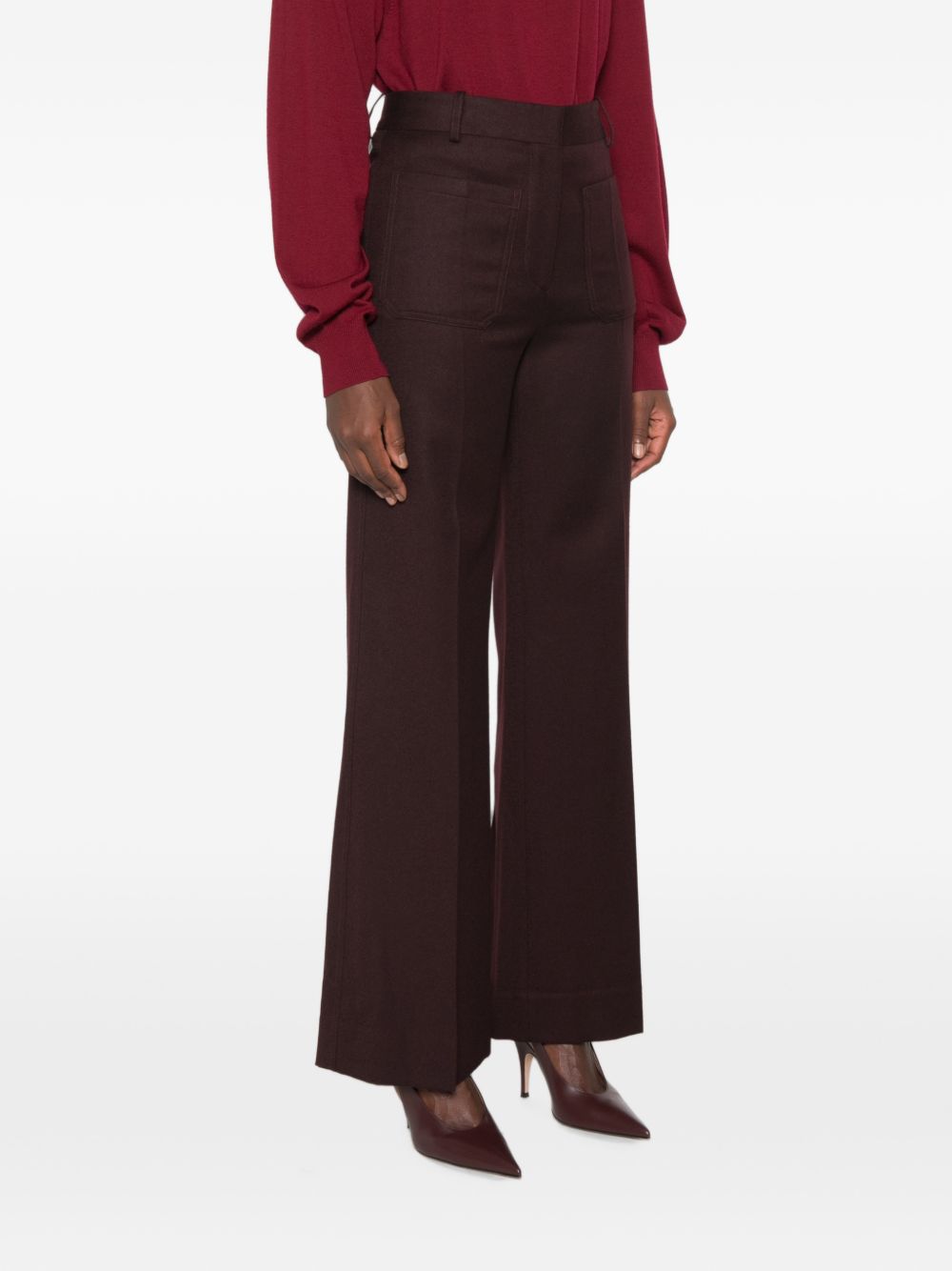 Victoria Beckham 1226WTR005115S pantaloni acai