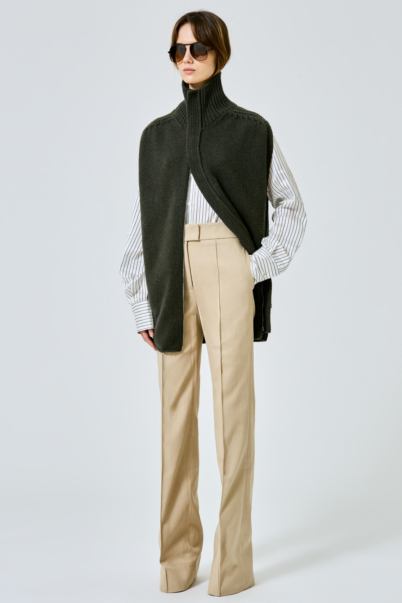 Sa Su Phi Matilda cardigan cashmere verde militare