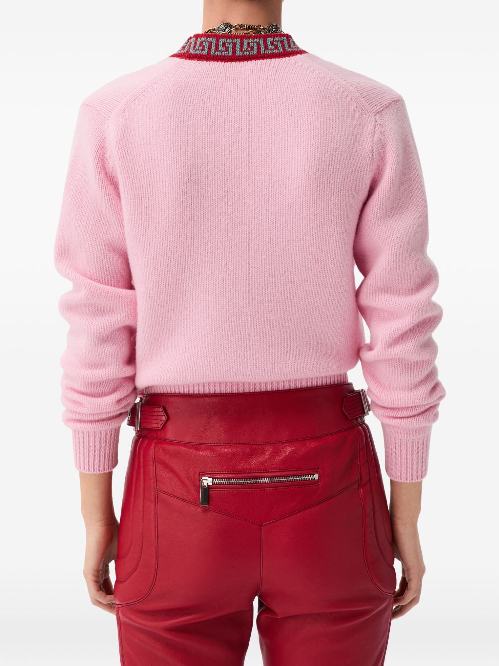 Versace 1026767 cardigan rosa pastello donna