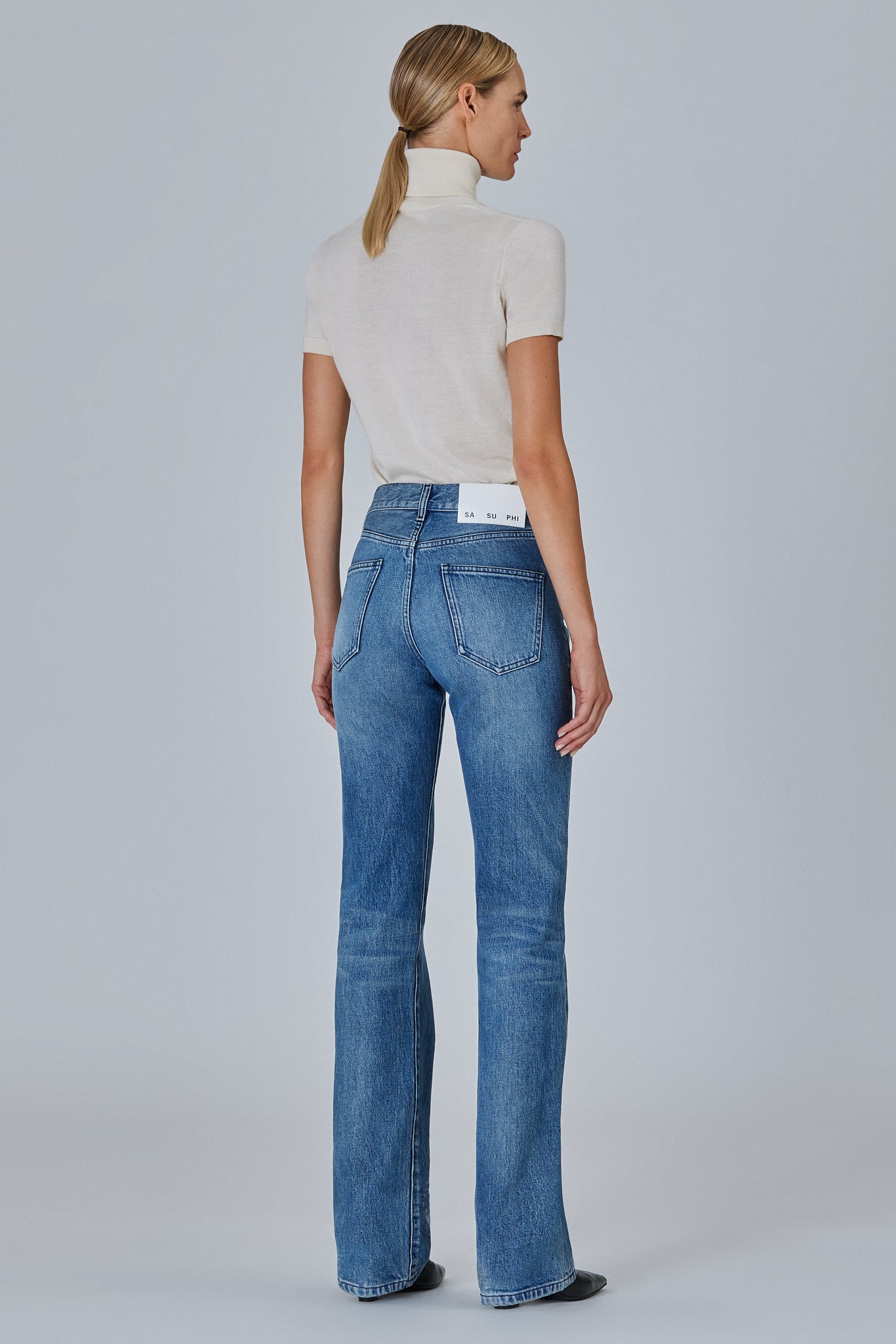 Sa Su Phi Star Denim Jeans Vita Alta Taglia 24