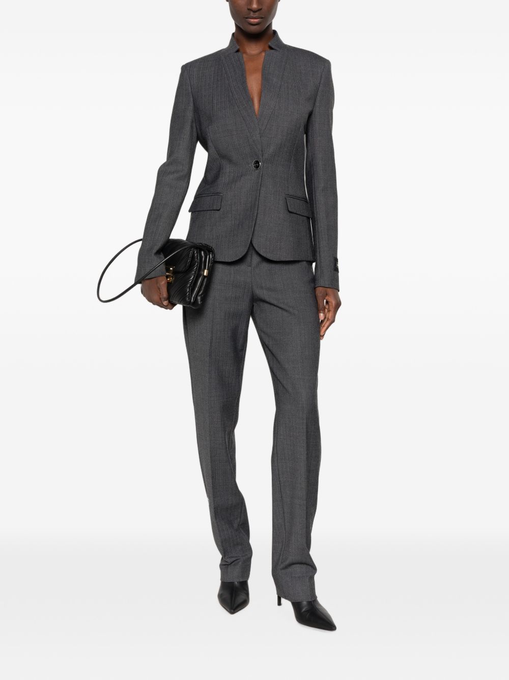 Pinko 107264 pantaloni donna grigio corvo