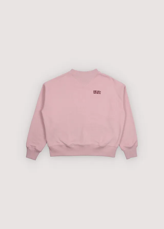 The New Society Logo felpa ragazzo 12 anni rosa