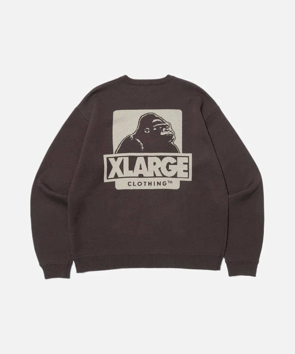 X-Large Backside OG Crewneck maglione logo schiena