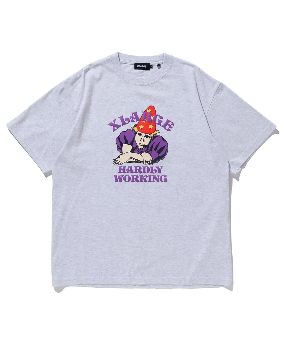 X-Large Hardly Working S/S Tee maglietta cotone stampa frontale