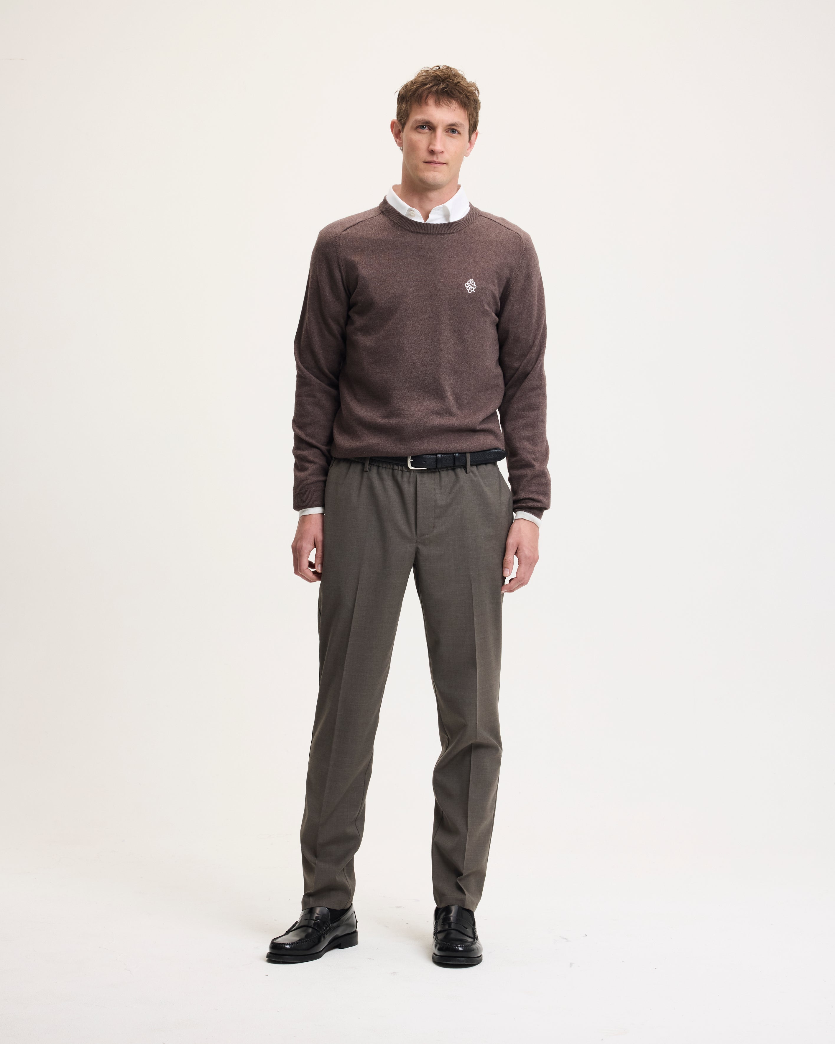GOODPEOPLE Kanvas maglione beige melange in misto lana