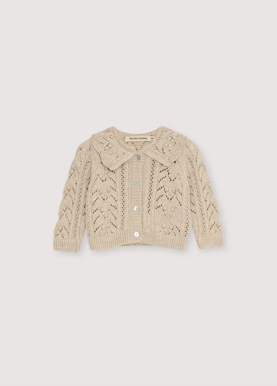 The New Society Lila cardigan neonato bianco 6m cashmere riciclato
