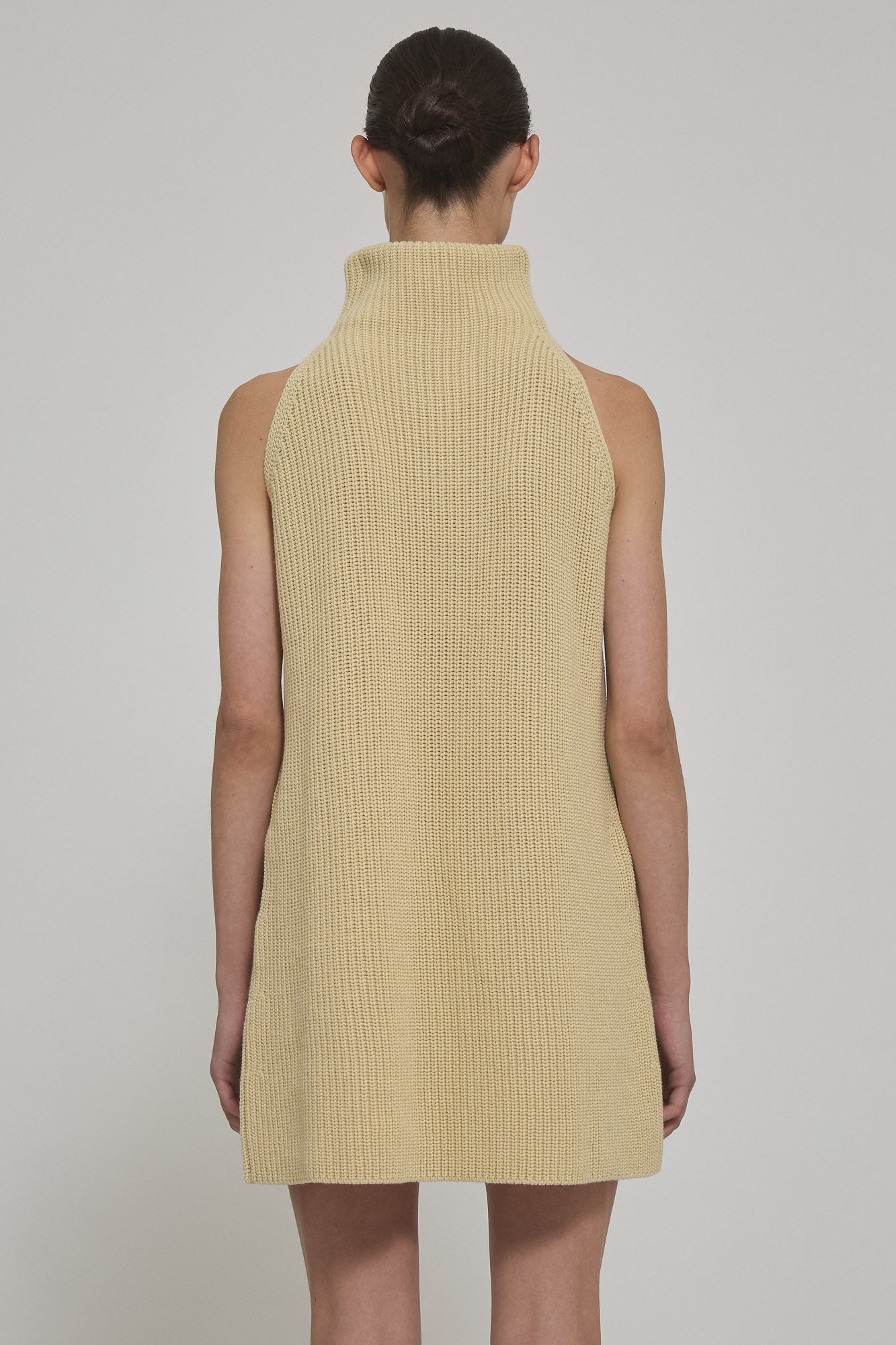 Sa Su Phi Marine abito in cashmere giallo collo alto