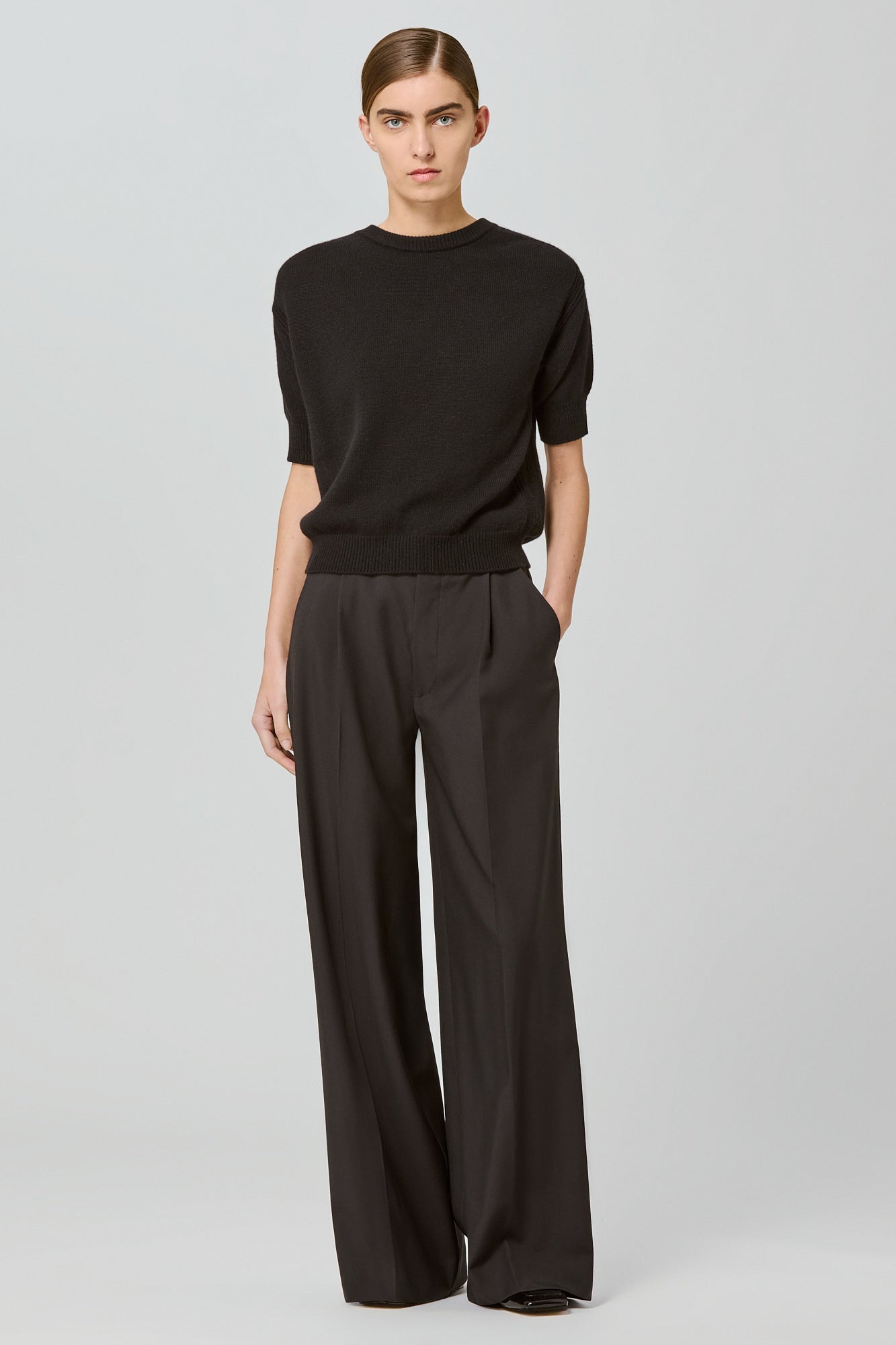 Sa Su Phi Maglione Maniche Corte Cashmere Nero 38