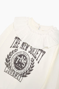 The New Society Row Sweatshirt felpa cotone bimbi