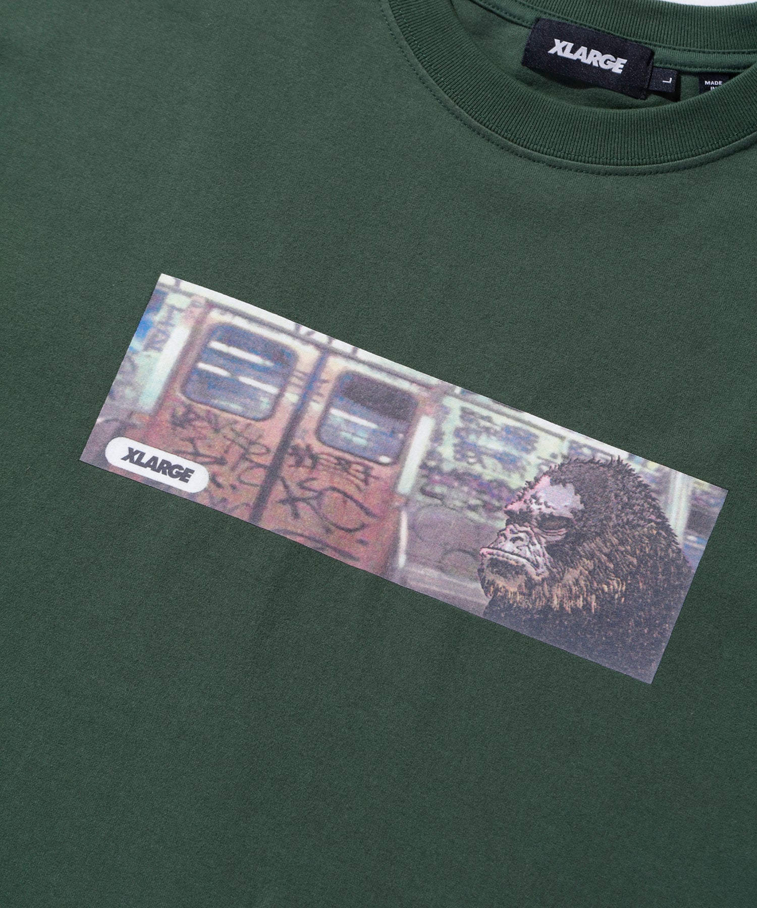 X-Large Subway maglietta verde cotone maniche corte