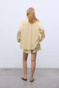 The New Society Alheli camicia donna giallo mimosa righe
