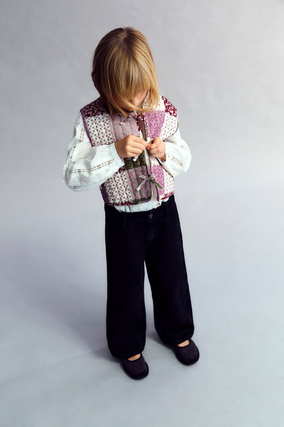 The New Society Melba gilet bambino trapuntato