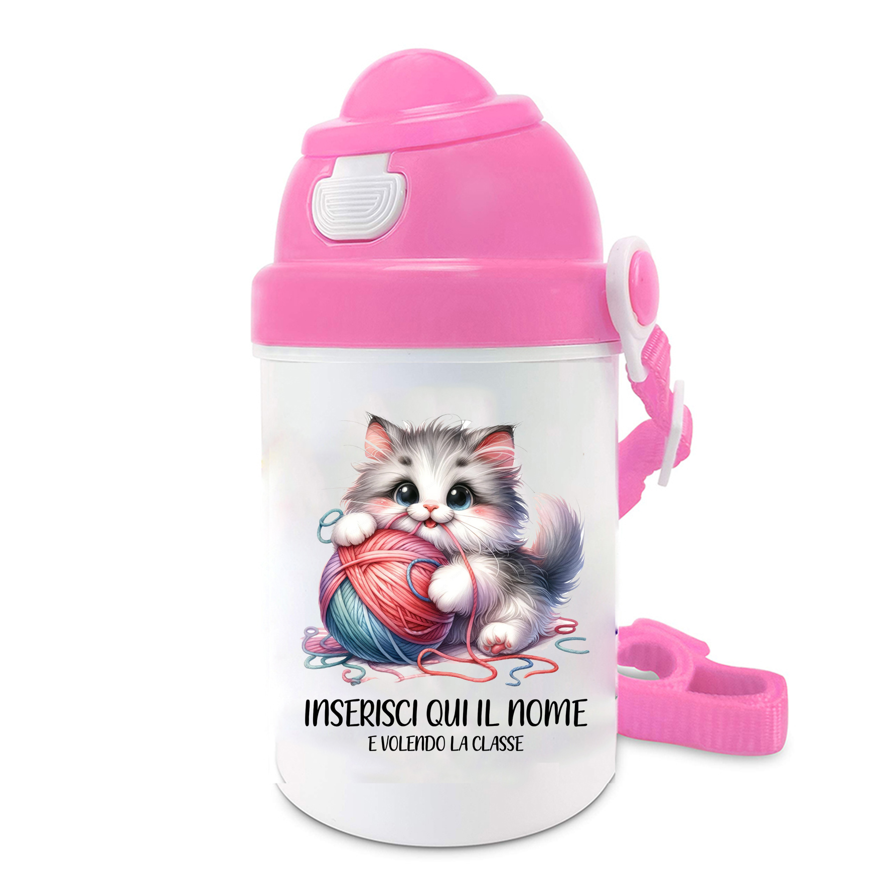 Mr. Gadgets Gatto Rosa borraccia per bambini