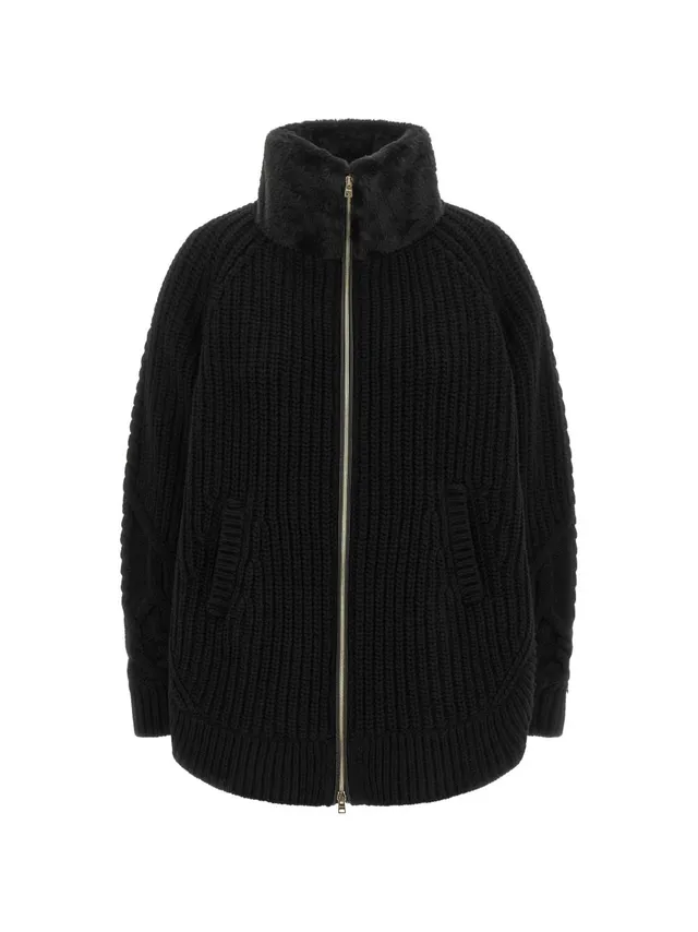 Herno MC000203D Giubbotto Bomber Nero Donna