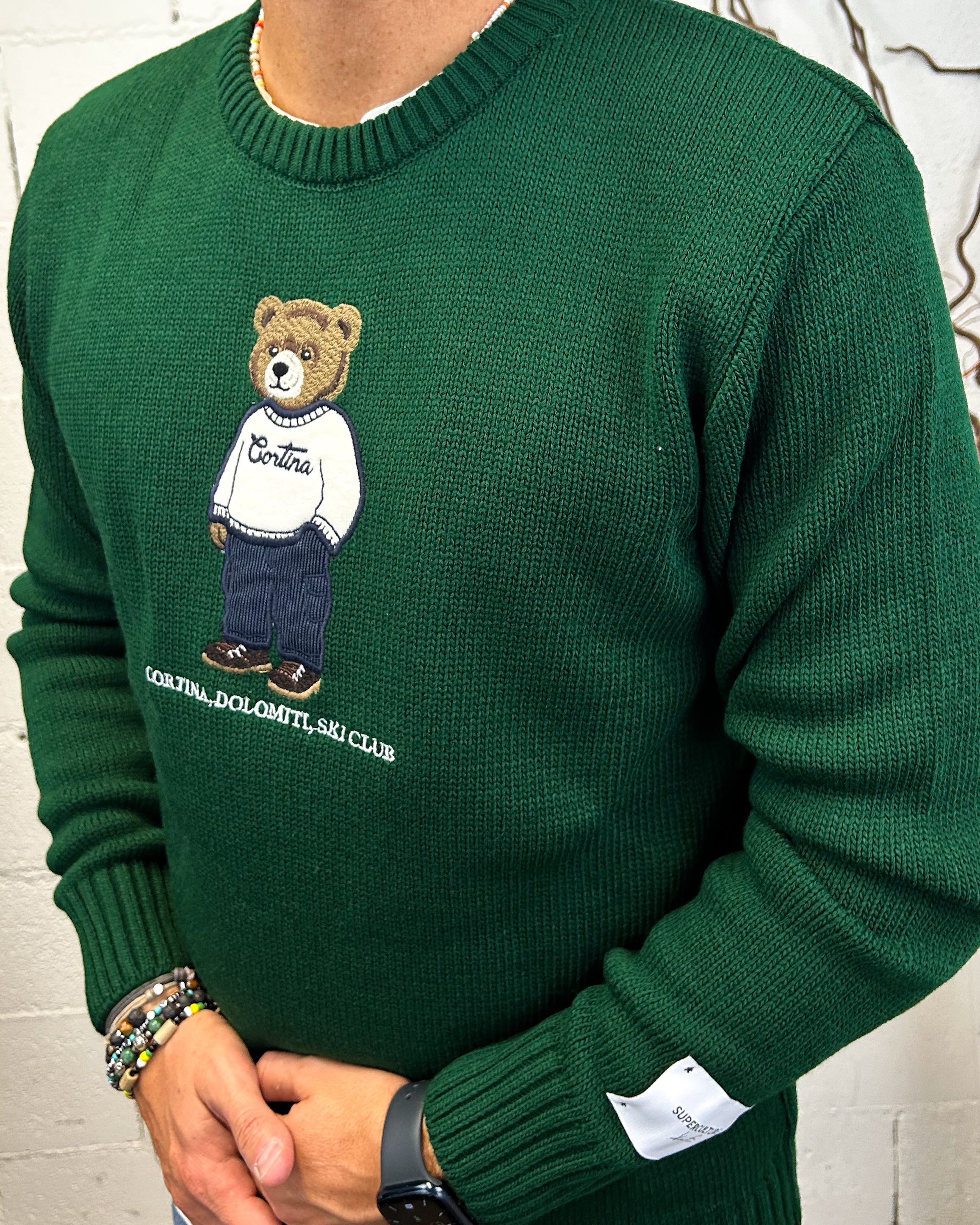 ONLYONE SUPERCULTURE Bear Cortina pullover bosco