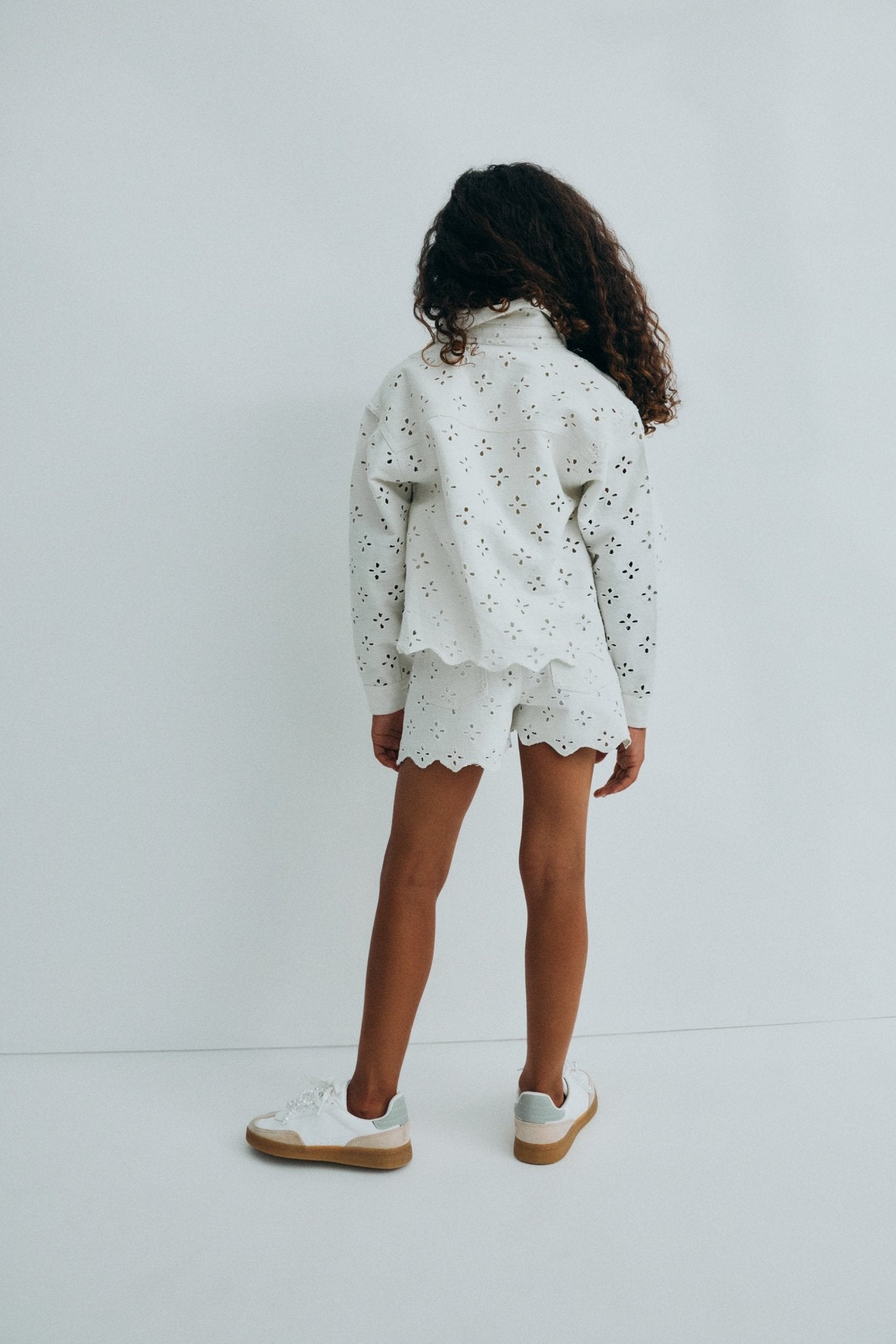 The New Society Camelia shorts denim ricamati cotone